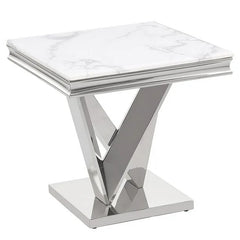 BREW HAVEN Marble Top Coffee Table