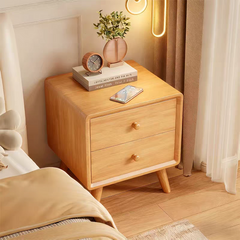 Deryn 2 Drawer Solid Oak Nightstand