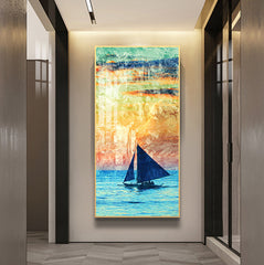 Twilight Voyage Crystal Porcelain Framed Wall Art