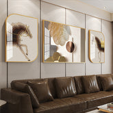 EQUINE Crystal Porcelain Framed Wall Art