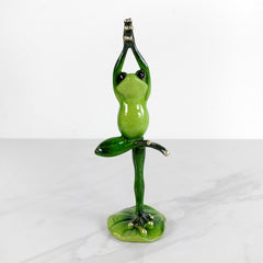 YOGA FROG FIGURINE ARMS EXTD Figurine Decoration