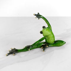 YOGA FROG FIGURINE LEG EXTD Figurine Decoration