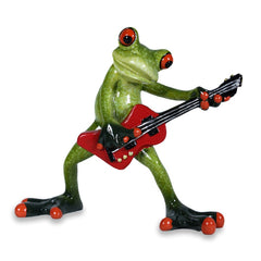 FROG PLAYING Guitar Figurine Decoration