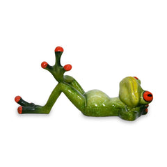 Lying Down Frog Figurine Decoration