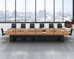 Large Executive Modern Boardroom Table Set with Storage