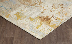 Sparx Marble Gold Beige Washable Modern Rug