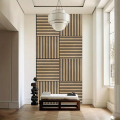 Premium Natural Wood Veneer Acoustic Square Wall Panels