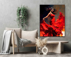 Dancing in Red Canvas Art