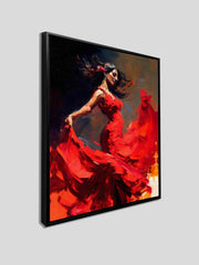 Dancing in Red Canvas Art