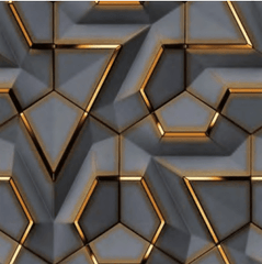3D Gold and Gray Geometric Waterproof Wallpaper - Northern Interiors