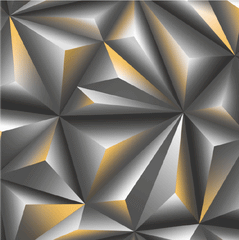 3D Gray Gold Geometric Waterproof Wallpaper - Northern Interiors