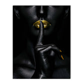 Noir Or-Abstract Gold and Black Wall art- Fine Art-Gold varnish