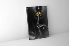 Noir Or-Abstract Gold and Black Wall art- Fine Art-Gold varnish