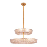 GEO 2-TIER CAPIZ PENDANT
