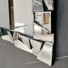 Modern Chrome Rectangular Decorative Mirror