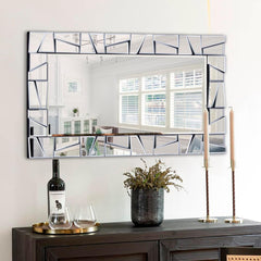 Modern Chrome Rectangular Decorative Mirror