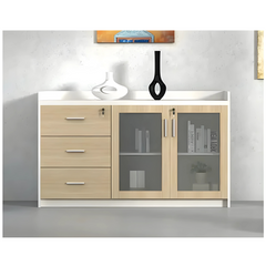 ELVANDE Low Office Credenza Cabinet