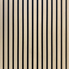3 Sided Natural Oak Acoustic Wood Slatwall Panel