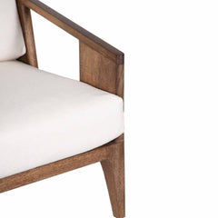 Alex Mango Wood Loft Fabric Arm Chair