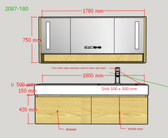 ALYSA Wall Mount Bathroom Vanity & LED Mirror Set