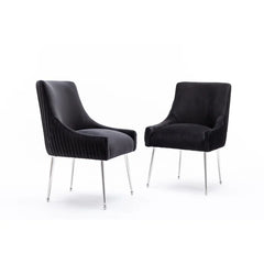 CHATEAU Black Velvet Dining Chair