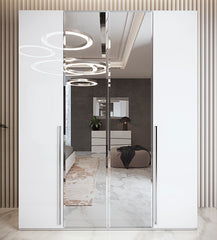 Dama Bianca -Onda 4 Door Wardrobe White