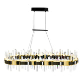 Aya LED Integrated Pearl Black Chandelier