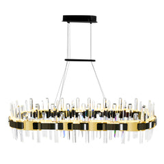 Aya LED Integrated Pearl Black Chandelier