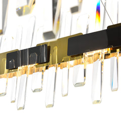 Aya LED Integrated Pearl Black Chandelier