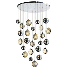 Salvador in LED Integrated Polished Nickel Chandelier