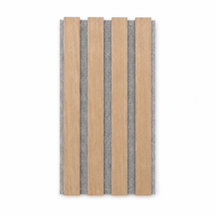 Acoustic Wood Slatwall Panel with Grey Felt