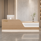 Moretti Wood Textured Reception Desk