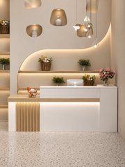 Stylish Modern Reception Desk with LED