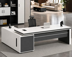 CLARA White Modern Executive Office Desk
