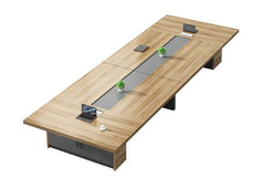 Large Executive Modern Boardroom Table Set with Storage