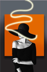 Elegant Lady LED Wall Art