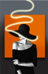 Elegant Lady LED Wall Art