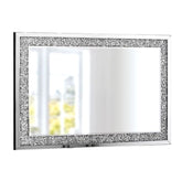 Modern Crushed Diamond Rectangular Decorative Mirror