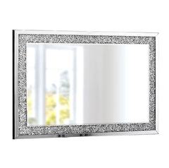 Modern Crushed Diamond Rectangular Decorative Mirror