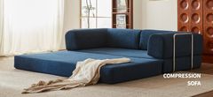 NOVARA Navy Compressed Sofa Bed
