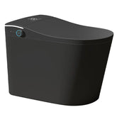 Black Elongated Smart LED Luxury Bidet Toilet with Built in Tank & Voice Control