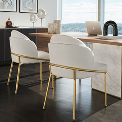 Angelo Gold Modern Fabric Dining Chair