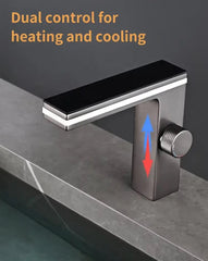 LED Hydro Powered Bathroom Vanity Faucet with Temperature Display