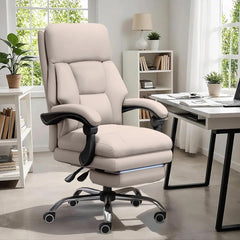 ELAN White Leather Office Chair
