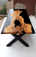 Epoxy Solid Wood Dining Table