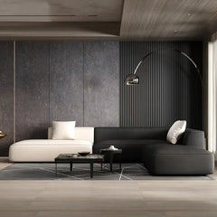 Sectional L Shape Curve Velvet Sectional Sofa