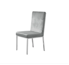 HoneyComb Stainless Steel Velvet Dining Chair