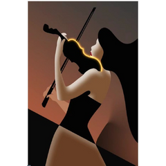 Violin Player Wall LED Art