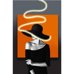 Elegant Lady LED Wall Art