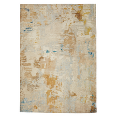 Sparx Marble Gold Beige Washable Modern Rug